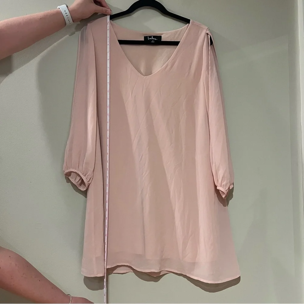Lulus Blush Pink Long Sleeve Dress